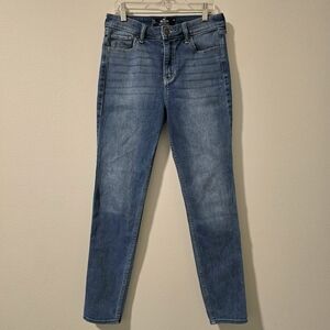 Hollister Womens High Rise‎ Super Skinny Jeans Light Wash Soft Stretch Size 8R